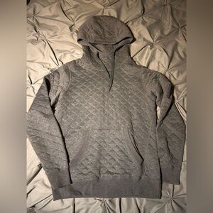 Marmot Galen Men's Hoodie Size Small Gray Diamond Quilted Pullover Sweatshirt